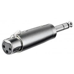 Ljudadapter XLR hona till 6,35 mm hane stereo