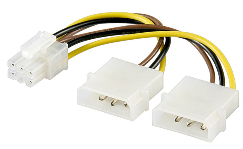 2x 4-pin Molex till 6-pin PCIe