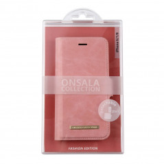 Fodral och skal - Onsala Magnetic Plånboksfodral 2-i-1 till iPhone 6/7/8/SE2/SE3 Dusty Pink