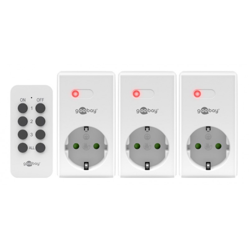 Fjärrstyrt - Goobay Fjärrstyrda eluttag 3-pack
