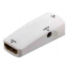 Skärmkabel & skärmadapter - HDMI till VGA-adapter med stöd för ljud