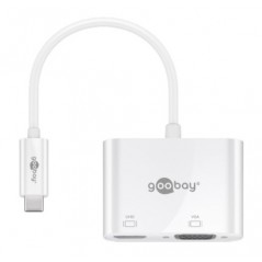 Skärmkabel & skärmadapter - USB-C Multiport-adapter för två skärmar HDMI & VGA