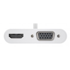 Skärmkabel & skärmadapter - USB-C Multiport-adapter för två skärmar HDMI & VGA