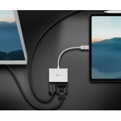 Skärmkabel & skärmadapter - USB-C Multiport-adapter för två skärmar HDMI & VGA