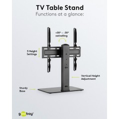 Väggfäste TV - Goobay TV-fot VESA för TV 32-55", bordsstativ