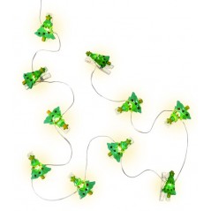 Ljusslingor - Goobay LED ljusslinga med julgranar 140cm med 10st LED