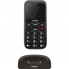 Funktionstelefon - Denver 1,77" GSM mobiltelefon med stora siffror och SOS-knapp (fyndvara)