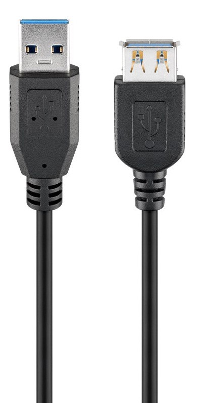 USB 3.0 SuperSpeed förlängningskabel USB-A (Ha) till USB-A (Ho) (3 meter)
