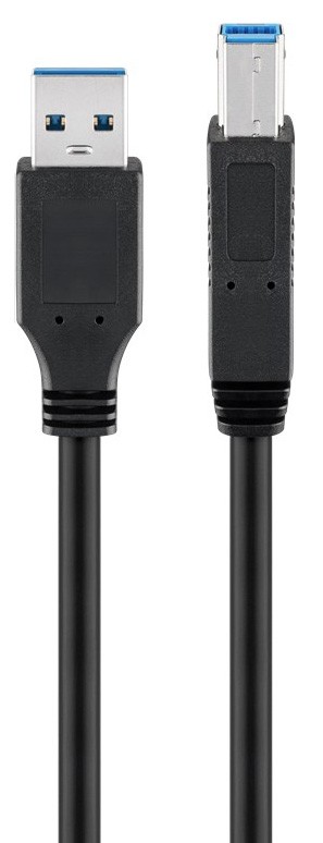 USB 3.0 SuperSpeed-kabel (USB-A till USB-B) (0.25 meter)