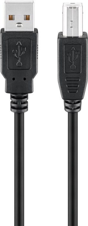 Goobay skrivarkabel och skärmhubbskabel i flera längder USB-A till USB-B (5 meter)