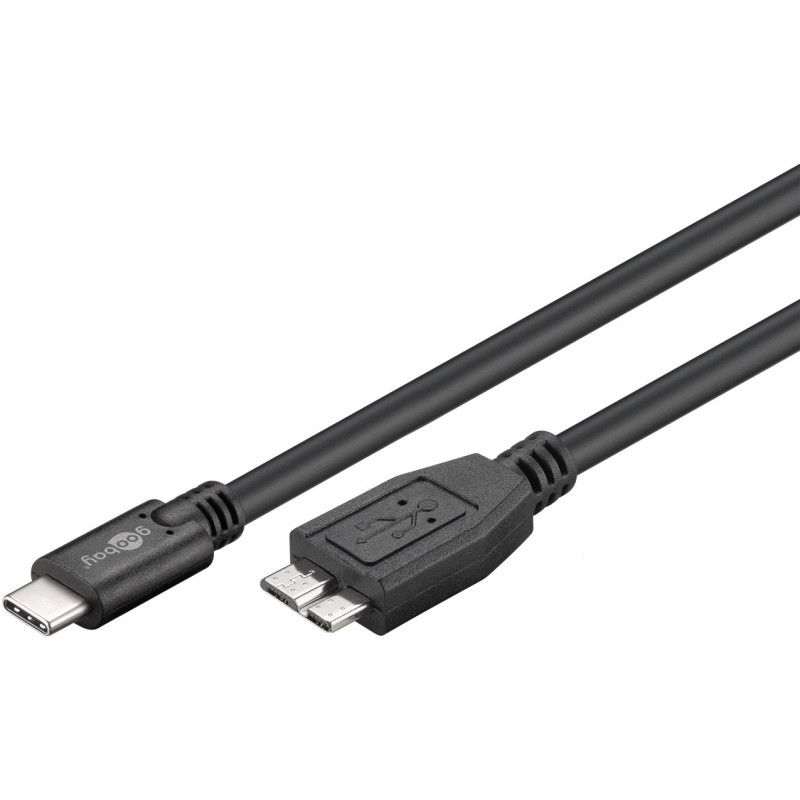 USB-kabel USB 3.0 - Goobay USB-C till USB Micro-B 3.0 SuperSpeed-kabel