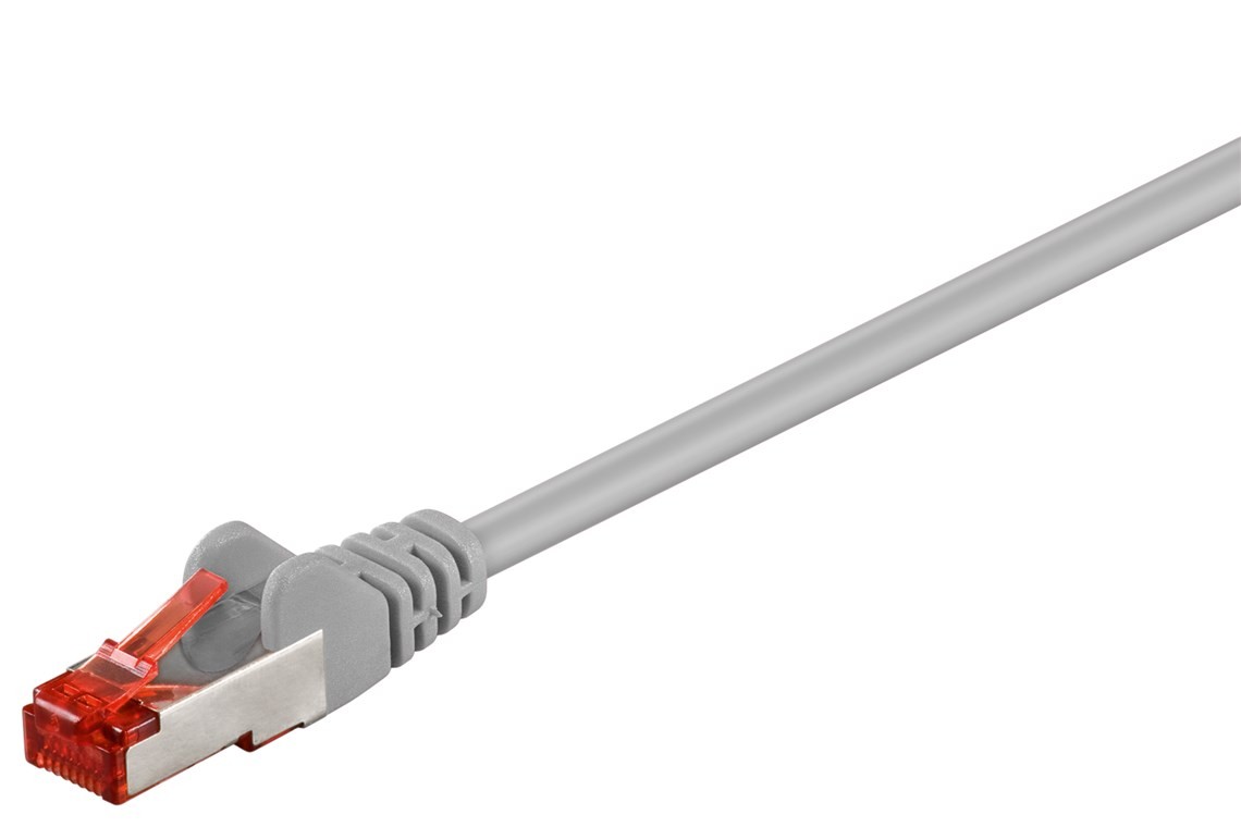 Goobay grå nätverkskabel Cat 6 S/FTP i flera längder (skärmad) (2 meter)