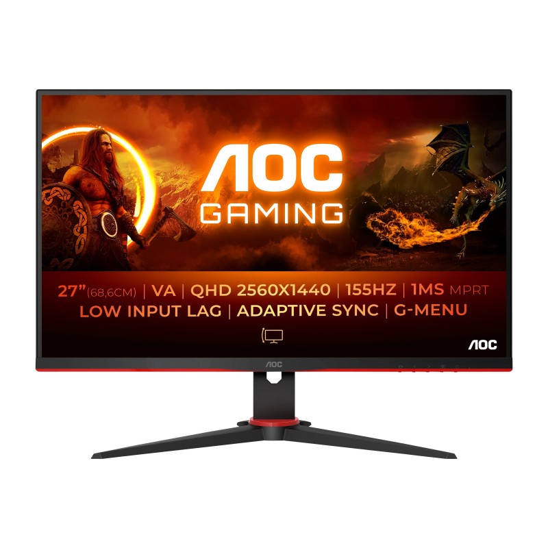 25 - 34" Datorskärm - AOC Q27G2E 27" Gamingskärm med 155 Hz och VA-Panel