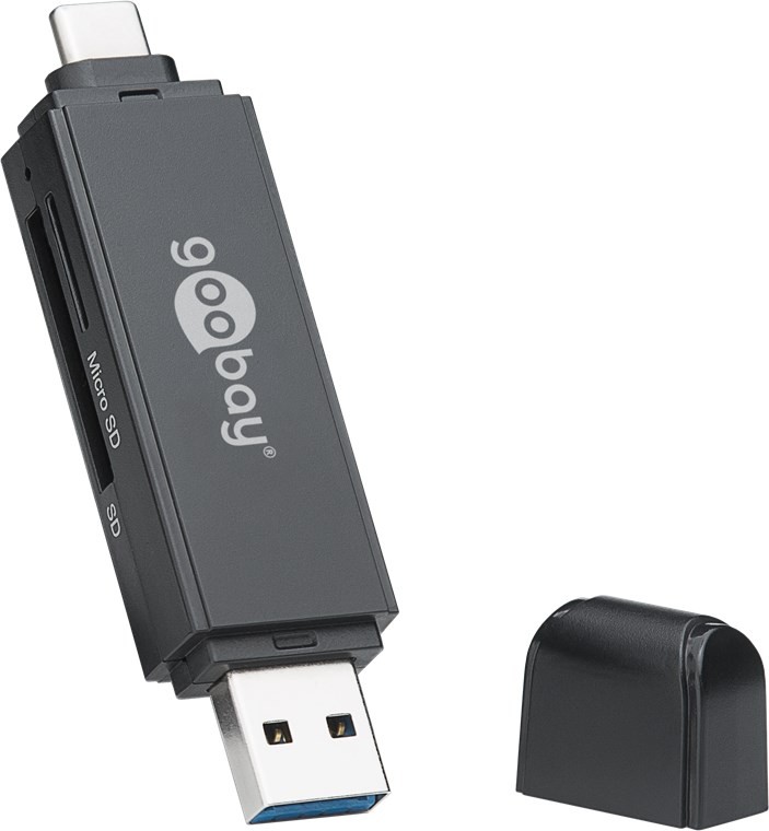 USB-C och USB-A 3.0 minneskortläsare