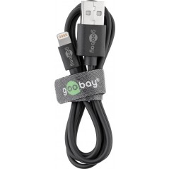 Laddare och kablar - Goobay MFI-certifierad USB till lightningkabel i flera längder, svart