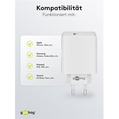 Laddare och kablar - Strömadapter med USB-C PD 65W och snabbladdning