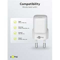 Laddare och kablar - Snabbladdande GaN Nano strömadapter med USB-C PD 30W vit