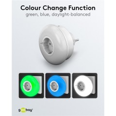 Nattlampa - Nattlampa LED grön/blå/vit med automatisk tändning