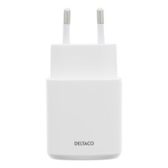 Mobiltillbehör - Deltaco USB strömadapter med 2.4A 12W för telefon & surfplatta, AC adapter laddare