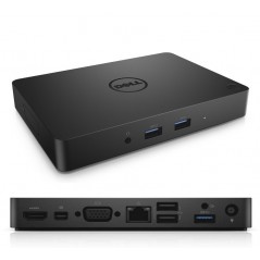 Dell USB-C universell dockningsstation WD15 / K17A med stöd för 2 skärmar NO AC (beg)