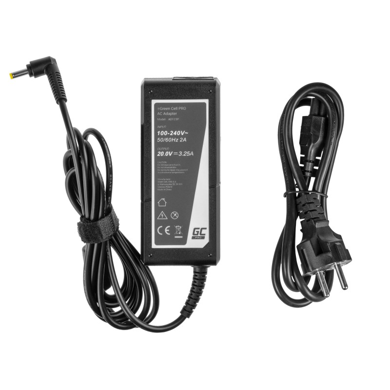 Lenovo laddare - GreenCell Pro Lenovo-kompatibel 65W datorladdare rund (4.0-1.7mm)