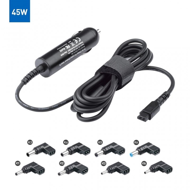 Billaddare dator - 12 Volt billaddare 45W till bl.a Toshiba, Asus, Acer, Samsung samt Lenovo