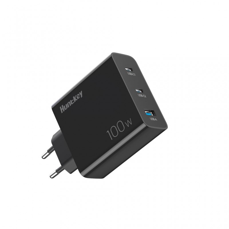 USB-C Laddare - HuntKey 100W USB-C Universal GaN datorladdare