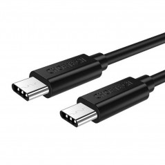 USB-C kabel - 2 meter USB-C till USB-C kabel (USB 2.0) 100W QC3.0 svart