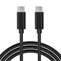 USB-C kabel - 2 meter USB-C till USB-C kabel (USB 2.0) 100W QC3.0 svart