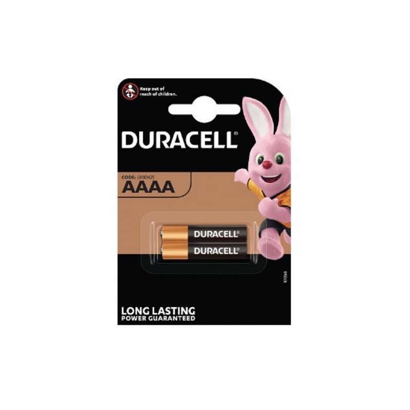 Batteri - Duracell Batteri AAAA (LR61) Long Life + 1st batteri (bruten box)
