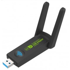 Trådlösa nätverkskort - Trådlöst WiFi USB-nätverkskort med Dual Band 2.4GHz/5GHz 1300Mbps