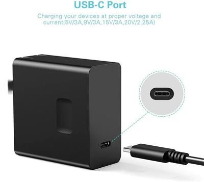 SOLID Universal 45W USB-C datorladdare 1.8M kabel, svart
