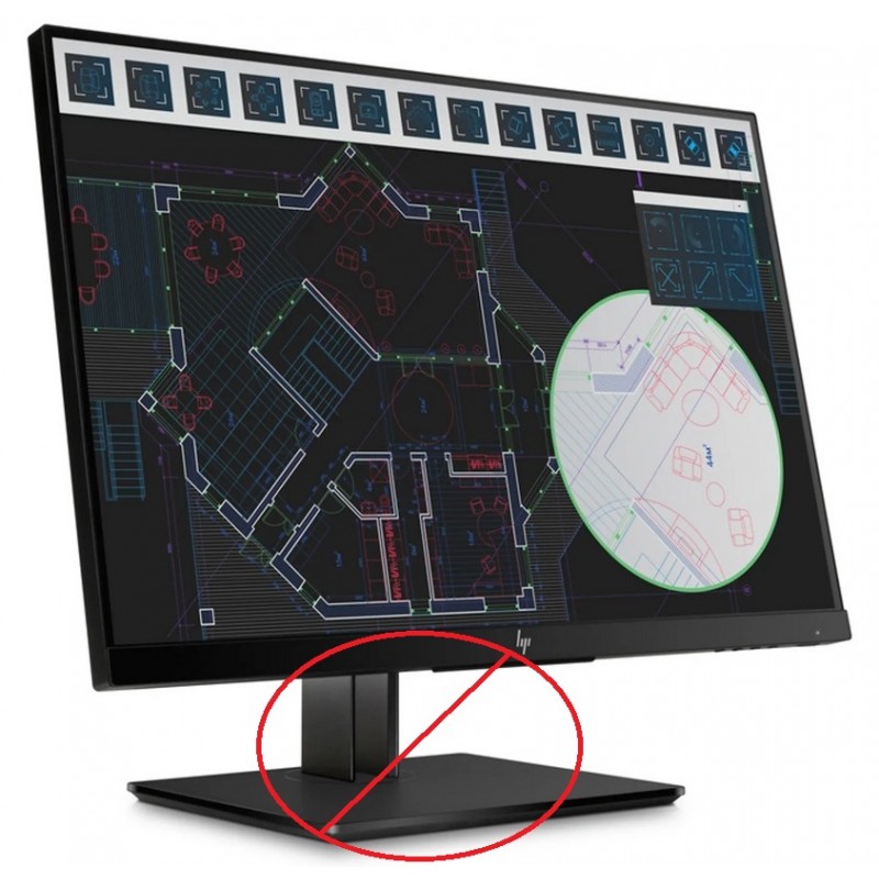 Skärmar begagnade - HP 24-tums Z Display Z24i G2 IPS-skärm (beg utan fot - kan köpas separat)