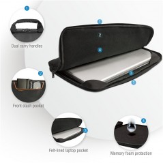 Datorväskor - Everki 808 laptopsleeve upp till 17.3"