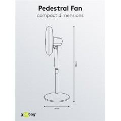 Fläktar - Goobay Golvfläkt 40cm oscillerande med fjärrkontroll och timer