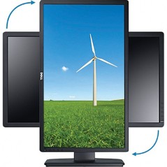 Skärmar begagnade - Dell 24" P2412H LED-skärm med Ergonomisk fot (beg med liten repa skärm)