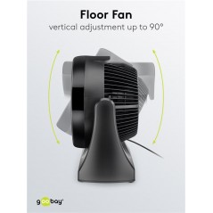 Fläktar - Goobay golvfläkt 23cm med justerbar lutning