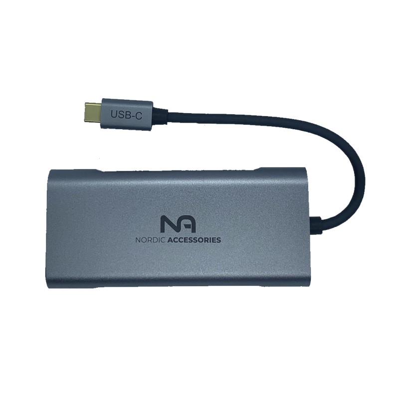 USB-C dockningsstation - USB-C dockningsstation 7-i-1 USB-C PD 75W, HDMI, 3xUSB 3.0, SD/TF-kort