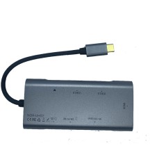 USB-C dockningsstation - USB-C dockningsstation 7-i-1 USB-C PD 75W, HDMI, 3xUSB 3.0, SD/TF-kort