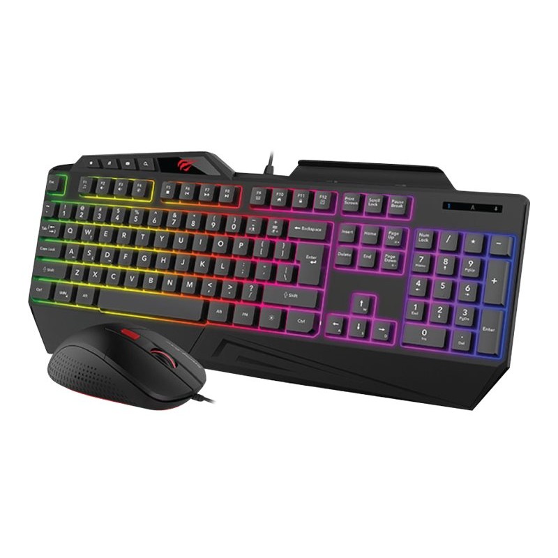 Paket tangentbord & mus gaming - Havit KB852CM bakgrundsbelyst gaming-tangentbord och mus