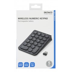 Trådade tangentbord - Trådlöst numeriskt tangentbord uppladdningsbart (numeric keypad)