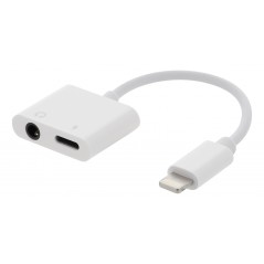 Övriga tillbehör - Epzi Lightning till 3.5mm ljud-adapter med laddning