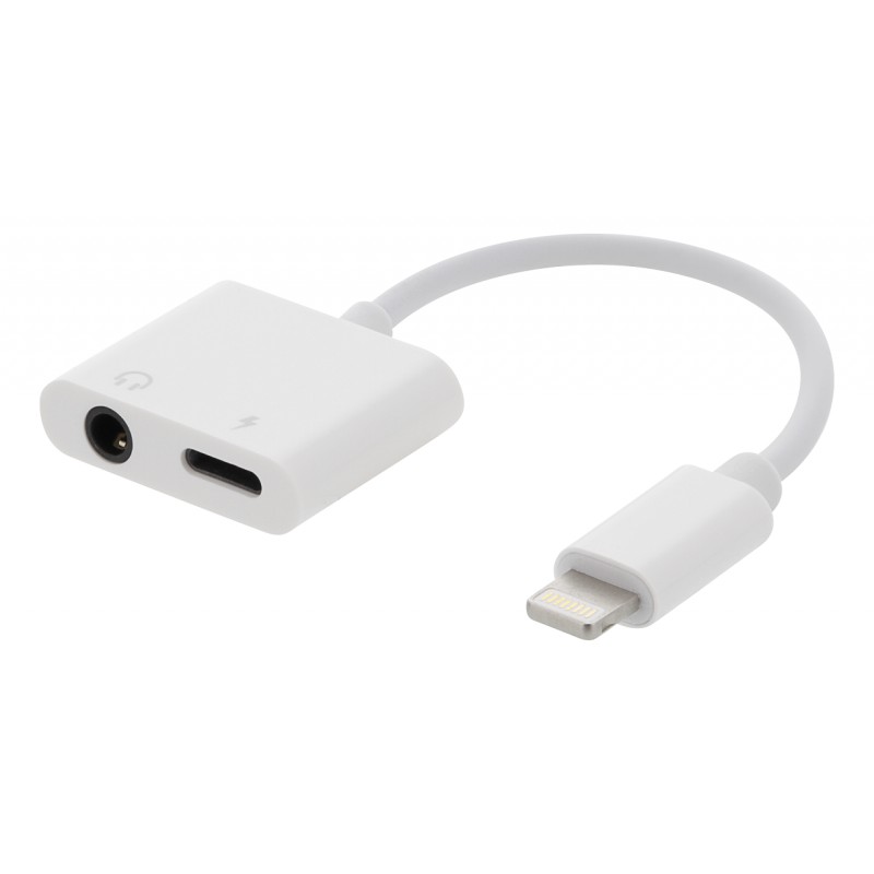 Övriga tillbehör - Epzi Lightning till 3.5mm ljud-adapter med laddning