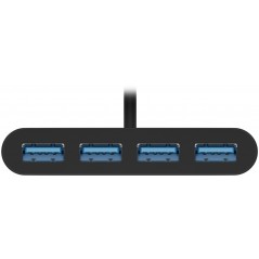 USB-hubb - Goobay USB-C 4-portars USB-hubb med USB 3.0 svart