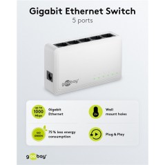 Switchar - Goobay 5-portars gigabitswitch