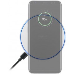 Trådlös laddare mobiltelefon - Goobay trådlös QI-laddare med snabbladdning, 10W