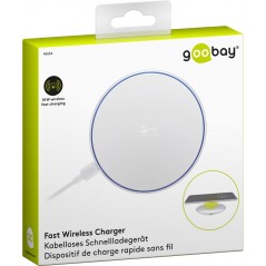 Trådlös laddare mobiltelefon - Goobay trådlös QI-laddare med snabbladdning, 10W