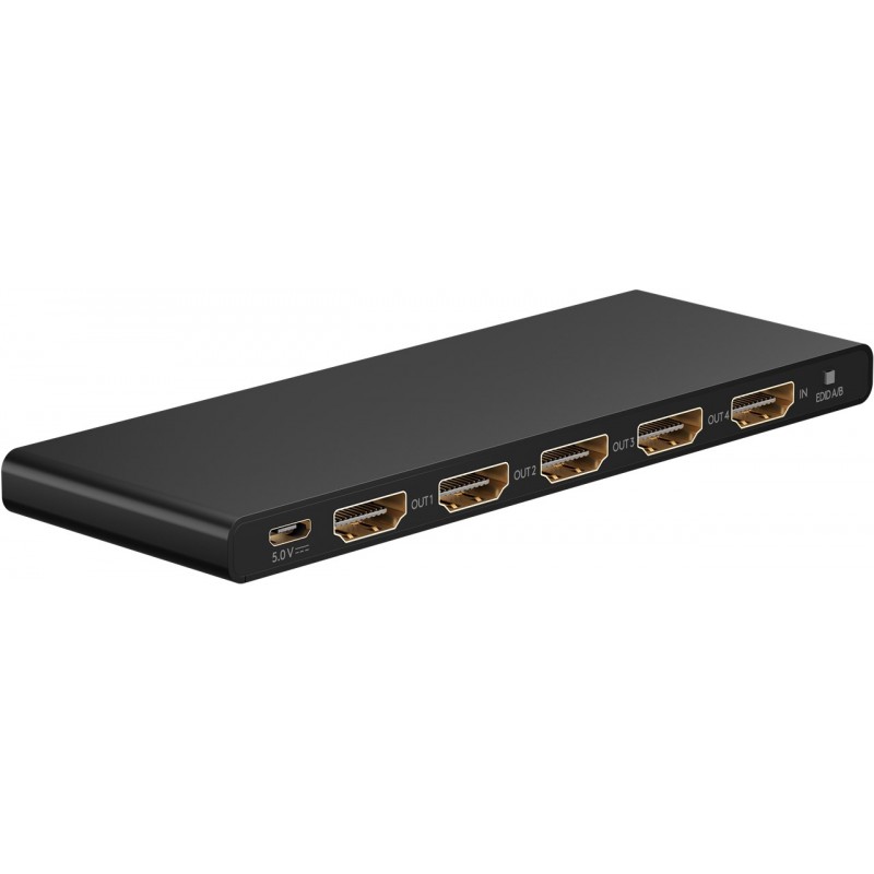 Skärmkabel & skärmadapter - Goobay HDMI-splitter 1-till-4 med stöd för 4K i 60Hz