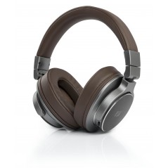 Bluetooth hörlurar - Muse trådlösa bluetooth-hörlurar med brun läder-look