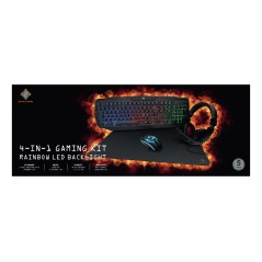 Paket tangentbord & mus gaming - Deltaco gaming-kit med RGB-tangentbord, mus, headset, musmatta